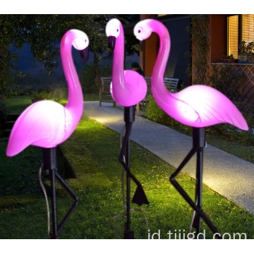 Lampu flamingo bertenaga surya